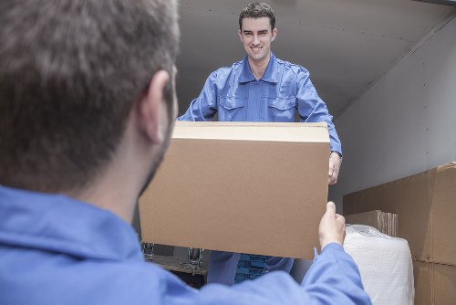 House removal team planning a move in Purley