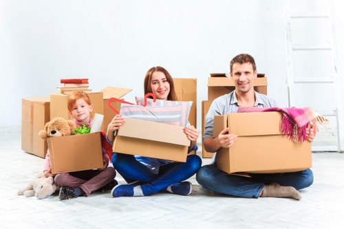 Removal van loaded for a move in Purley