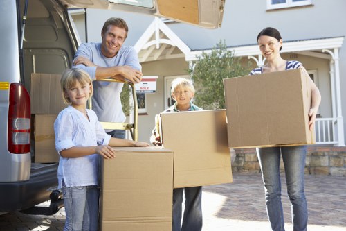 Packing office equipment and files for a Purley relocation