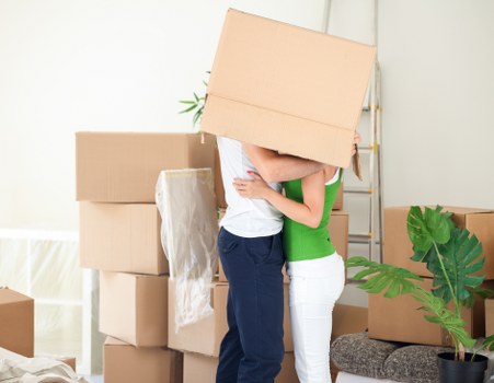 Packed household items ready for a Purley house removal