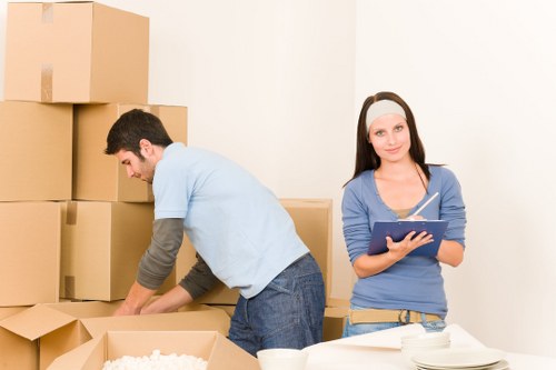 Careful wrapping of fragile household items