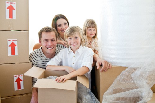 Careful loading of boxes and furniture for a Purley move