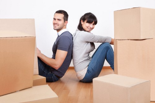 Local moving team planning access for a Purley property